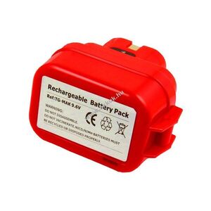 Helyettesítő akku Makita 9100 9, 6V 3000mAh 28, 8Wh piros NiMH kép