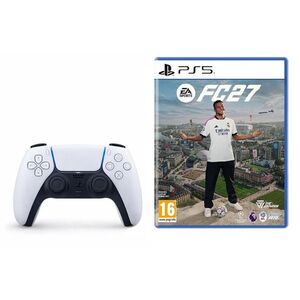 PlayStation 5 DualSense Wireless Controller White + EA Sports FC 27 kép