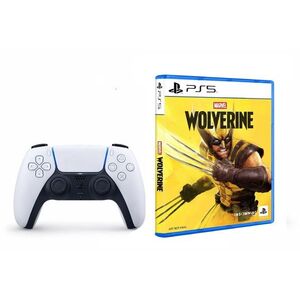 PlayStation 5 DualSense Wireless Controller White + Marvels Wolverine kép
