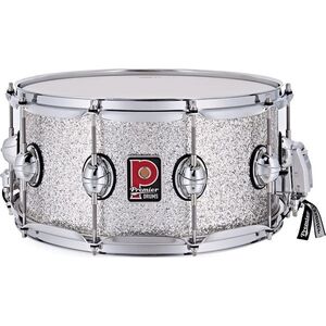 Premier 14" x 7" Genista Maple Snare Drum Silver Sparkle kép