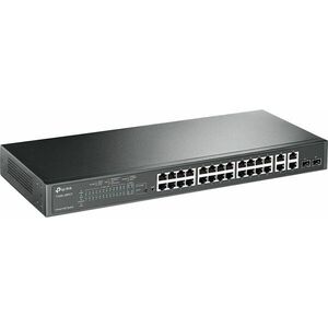 TP-Link TL-SL2428P Switch 24x100Mbps (24xPOE) + 4x1000Mbps + 2xGi... kép