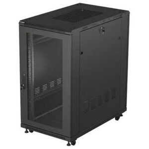 Lanberg álló rack szekrény 19" 22U 600x1000 fekete kép