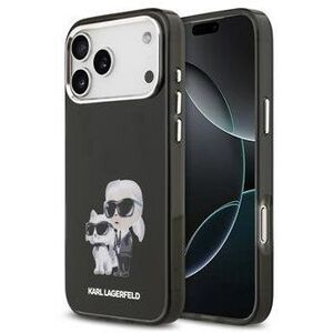 Karl Lagerfeld IML Aquarelle Karl and Choupette iPhone 17 Pro Max fekete tok kép