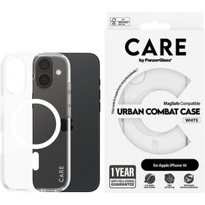 PanzerGlass CARE tok Apple iPhone 16 MagSafe Urban Combat átlátszó/fehér kép