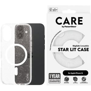 PanzerGlass CARE Apple iPhone 16 MagSafe Star Lit csillámos/fehér nem sárguló tok kép