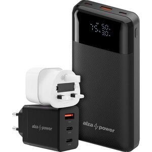 AlzaPower Travel Buddy UK, fekete kép