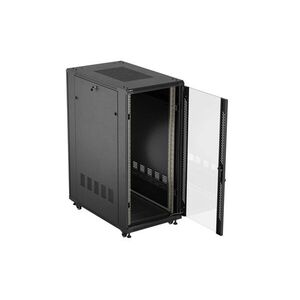 Lanberg 19" Szabadon Álló Rack Szekrény 27U 600x1000mm - Fekete kép