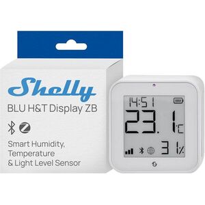 Shelly Blu H&T Display, Zigbee, Bluetooth, fehér kép