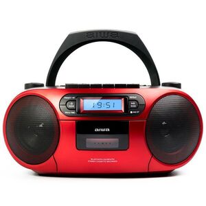 Aiwa RC-250RD hordozható retro boombox CD/MP3/USB/kazetta/Bluetoo... kép