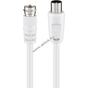 Goobay SAT-/antenna adapterkábel F-csatlakozó > koax aljzat 2, 5m kép