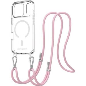 AlzaGuard Luxe Detach Lanyard Case Compatible with MagSafe iPhone 17 Pro rózsaszín tok kép