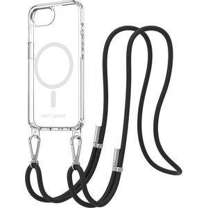 AlzaGuard Luxe Detach Lanyard Case Compatible with MagSafe for iPhone 16e / 17e fekete tok kép
