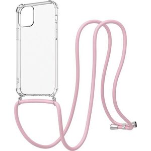 AlzaGuard Luxe Lanyard Case iPhone 12/12 Pro rózsaszín tok kép
