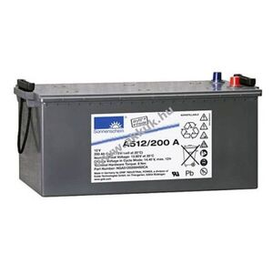 Exide Sonnenschein Dryfit A512/200 A akku 12V 200000mAh AGM és ólom-zselés kép