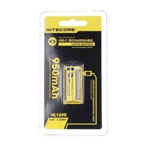 Nitecore NC-NL169R NL169R 16340 3, 7V 950mAh akku Li-Ion kép