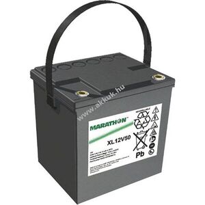 Exide Marathon XL12V50 12V 50Ah M6 csavaros akku AGM ólom-zselés kép