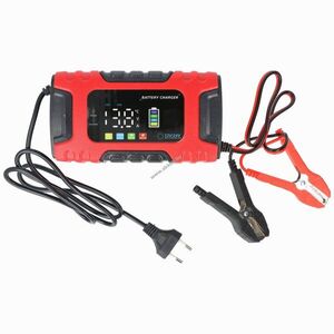Kraftmax BC-600 12V/24V 10A elem töltő 7 lépcsős intelligens LCD kijelzős kép