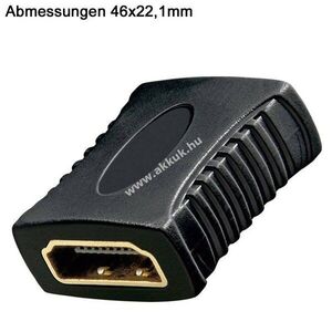 HDMI A aljzat-HDMI A aljzat adapter aranyozott érintkezők 19 tűs kép
