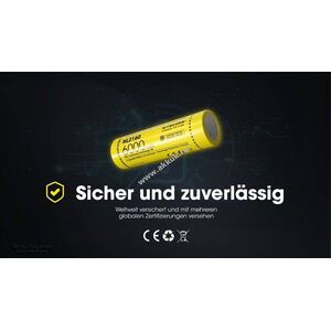 Nitecore NL2160 21700 3, 6V 6000mAh akku Li-Ion kép