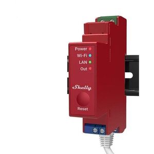 Shelly Pro 1PM, kapcsolómodul DIN-sínre, fogyasztásmérés, LAN, WiFi, Bluetooth kép