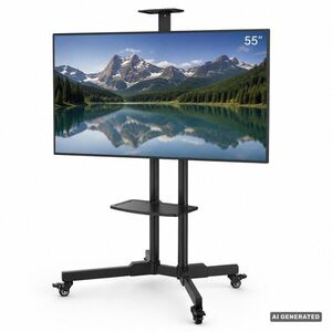 Univerzális 37"-70" mobil TV állvány, állítható magassá... kép