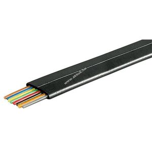 Goobay 8-eres lapos telefonkábel 100m AWG28 CCA (rézzel bevont alumínium) fekete 2, 4x8, 8mm kép
