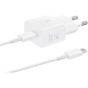 Samsung USB-C 25W úti töltőfej + USB-C White (Bulk) adatkábel kép