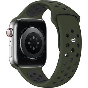 Eternico Sporty Apple Watch 44mm / 45mm / 46mm / Ultra 49mm - Pure Black and Khaki kép