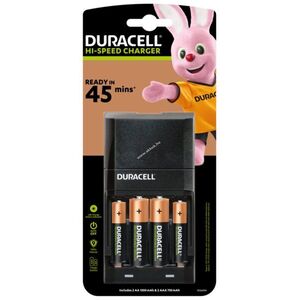 Duracell Hi-Speed CEF27 45 perces AA/AAA gyors ceruza akkutöltő + 2db AA ceruza akku és 2db AAA akku kép