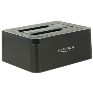 Delock 2.5"-3.5" merevlemez dokkoló fekete (62661) kép