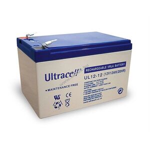 Ultracell UL UL12-12 ólom akku 12V 12Ah Faston 4, 8mm VdS VRLA kép