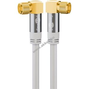 Goobay SAT antennakábel 135dB 4x árnyékolt aranyozott F-csatlakozó 90° > F-csatlakozó 90° 10m kép