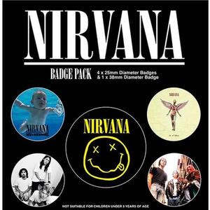 Nirvana: Iconic - set 5 odznaků kép