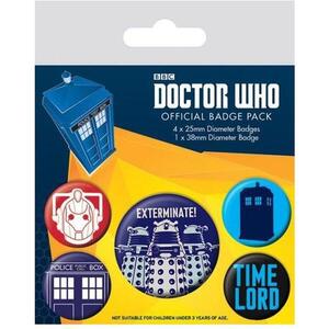 Dr. Who: Exterminate - odznaky 5 kusů kép
