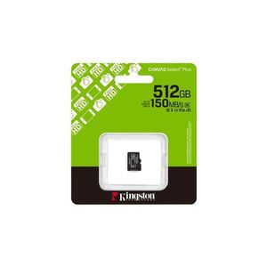 KINGSTON Memóriakártya MicroSDXC 512GB Canvas Select Plus Gen3 15... kép