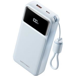 Vention 20000mAh Power Bank (USB-C + USB-A) with Built-in Cable 22, 5W Blue LED Display Type kép