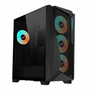 Gigabyte C301 Glass V2 Midi Torony - 4x 120mm ARGB ventilátor, Fekete kép