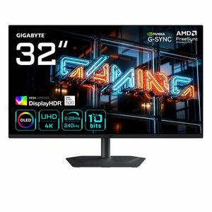 GIGABYTE 31.5" MO32U24 16: 9 4K UHD QD-OLED Gaming Monitor - Fekete kép