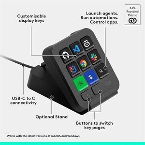 Logitech billentyűzet - mx keypad ai control vezérlő, vezetékes 9... kép