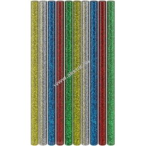 Goobay csillogó forró ragasztórudak 11mm 200mm 5 szín 10db/csomag kép