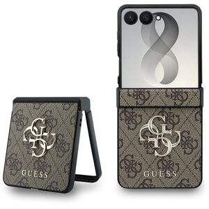 Guess PU 4G Metal Logo Samsung Galaxy Z Flip 8 barna tok kép