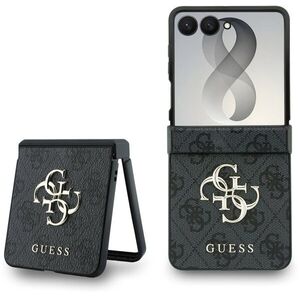 Guess PU 4G Metal Logo Samsung Galaxy Z Flip 8 szürke tok kép