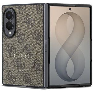 Guess PU Leather 4G Samsung Galaxy Z Fold 8 barna mágneses tok kép