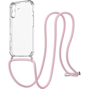 AlzaGuard Luxe Lanyard Case iPhone 16 rózsaszín tok kép
