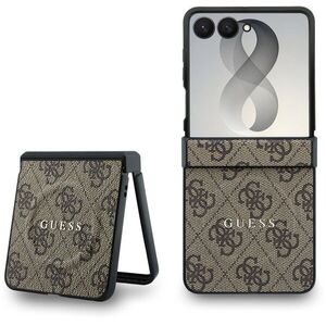 Guess PU Leather 4G Samsung Galaxy Z Flip 8 barna mágneses tok kép