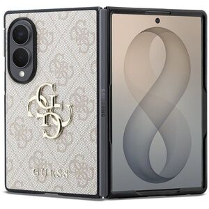 Guess PU 4G Metal Logo Samsung Galaxy Z Fold 8 rózsaszín tok kép