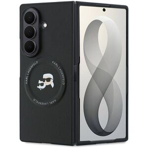 Karl Lagerfeld PU Karl and Choupette Heads Samsung Galaxy Z Fold 8 Ultra fekete mágneses tok kép