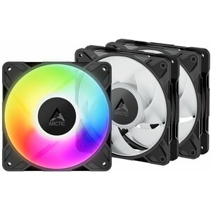 Arctic P12 Pro 120mm PWM ARGB Rendszerhűtő ventilátor 3db - Fekete kép