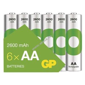 GP ReCyko Ni-MH akku HR6 (AA), 2600mAh 6db/csomag kép