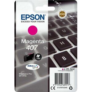 Epson T07U3 Tintapatron Magenta 20, 3ml No.407, C13T07U340 kép